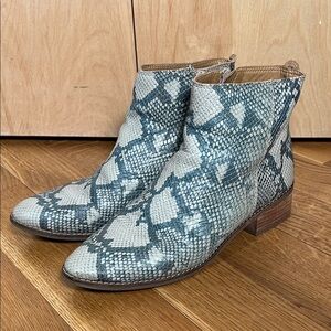 Lucky Brand Snakeskin Ankle Boots